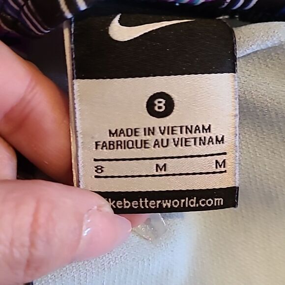 Nike women's purple, blue and black tankini swimsuit top size 8‎ - Picture 3 of 5